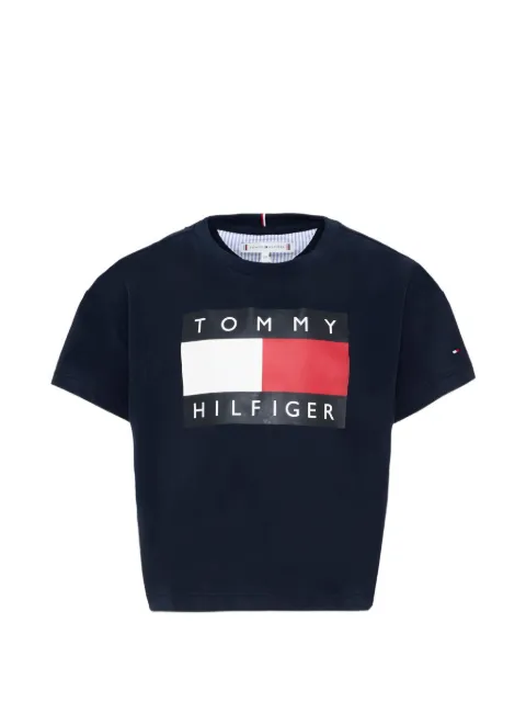 Tommy Hilfiger Junior playera con logo estampado