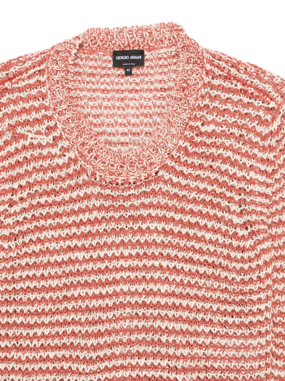  Giorgio Armani Open-knit Sweater - Red 