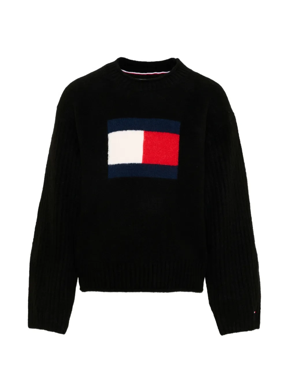 Tommy Hilfiger Junior Flag-logo sweater - Nero
