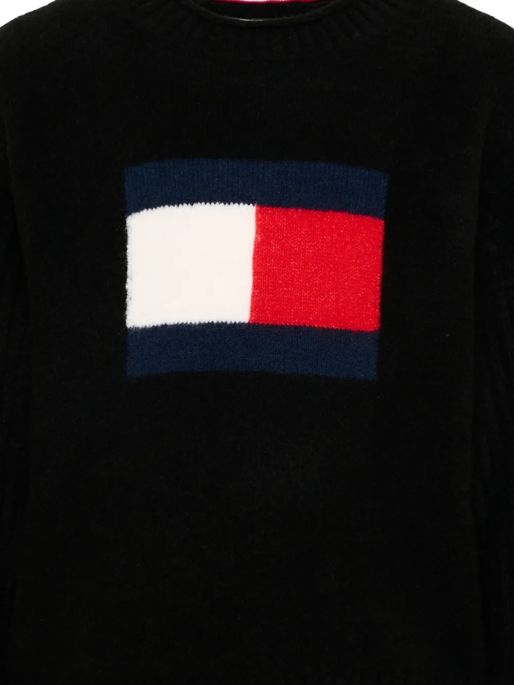  Tommy Hilfiger Junior Flag-logo Sweater - Black 