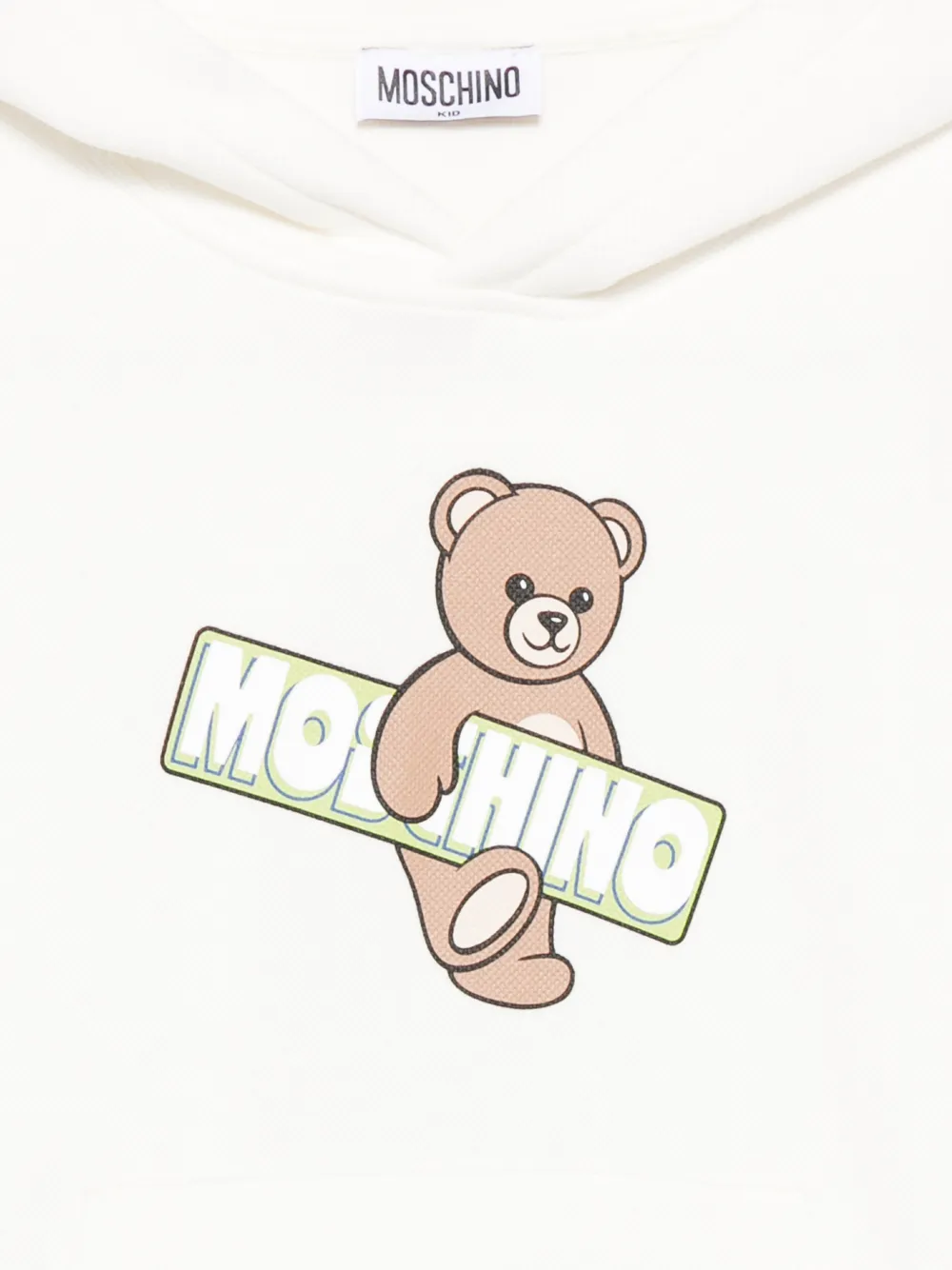 Moschino Kids Hoodie met teddybeerprint Wit
