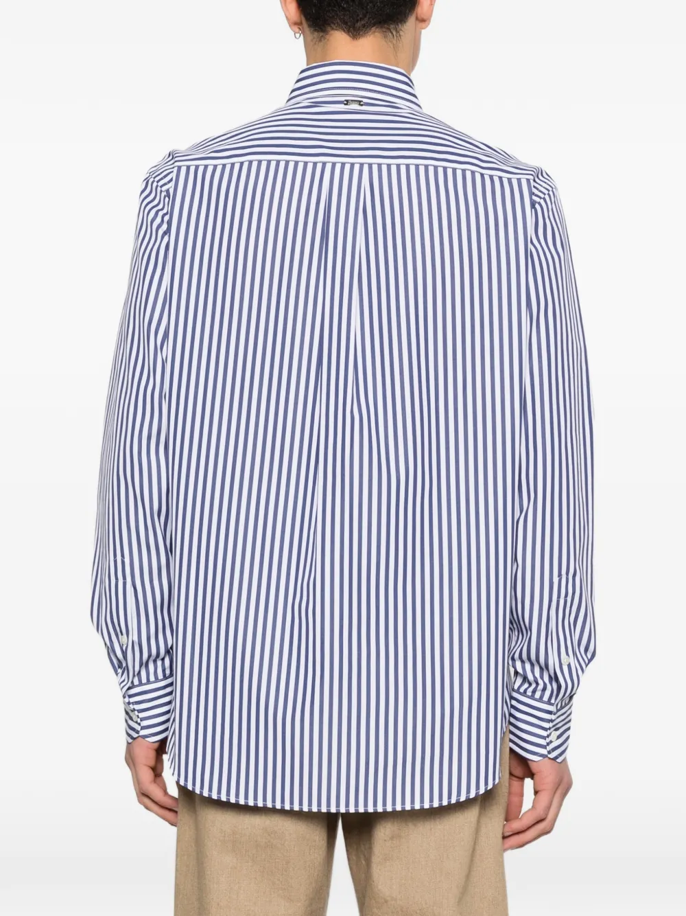 Herno Gestreept overhemd met lange mouwen Blauw