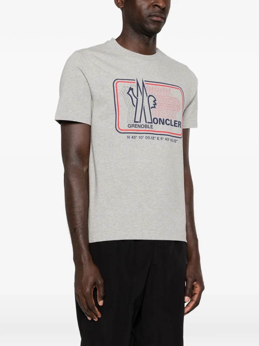 Moncler Grenoble T-shirt met logo Grijs