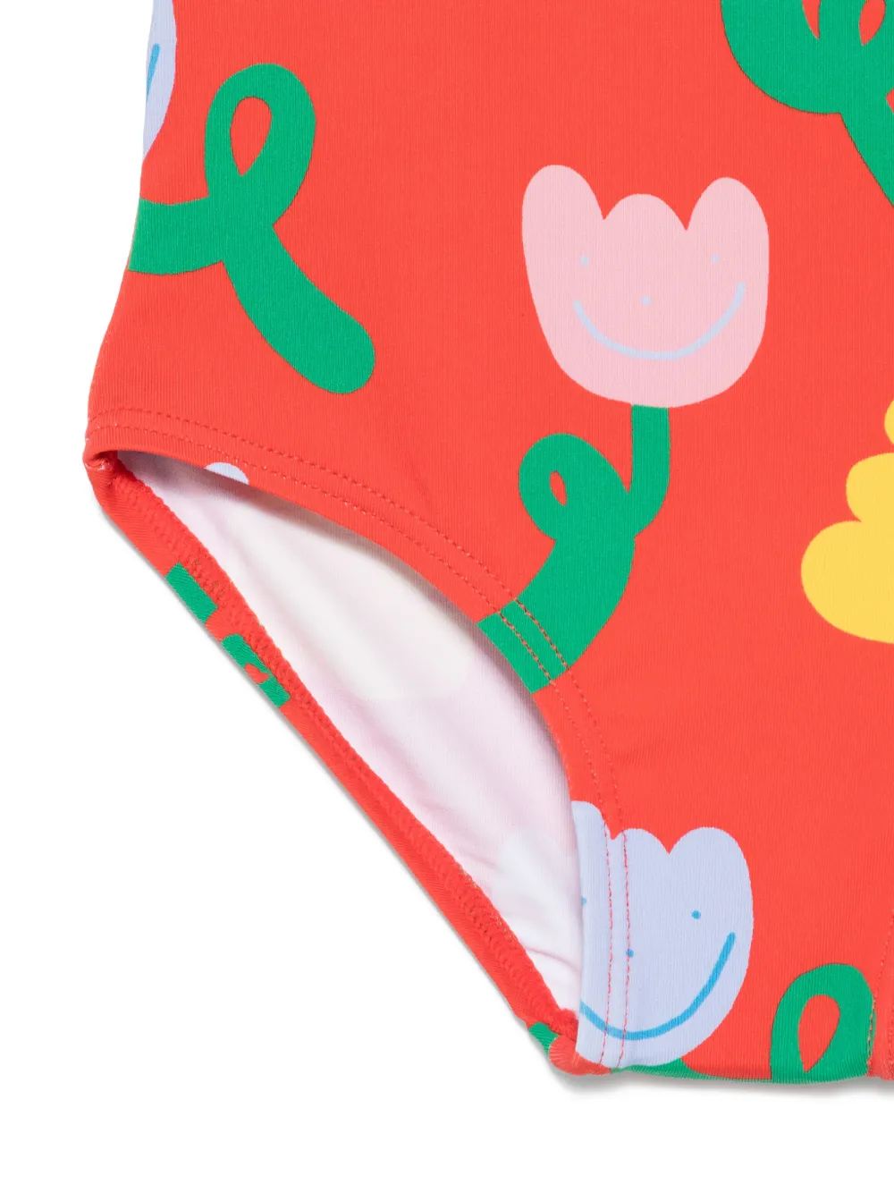 Stella McCartney Kids Badpak met bloemenprint Rood