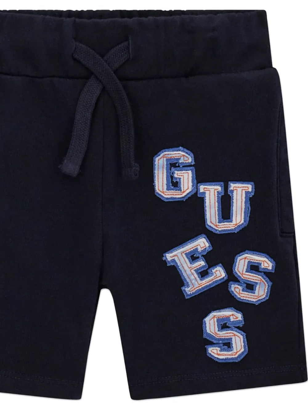 guess kids Shorts met trekkoordtaille en letter-applicatie Blauw