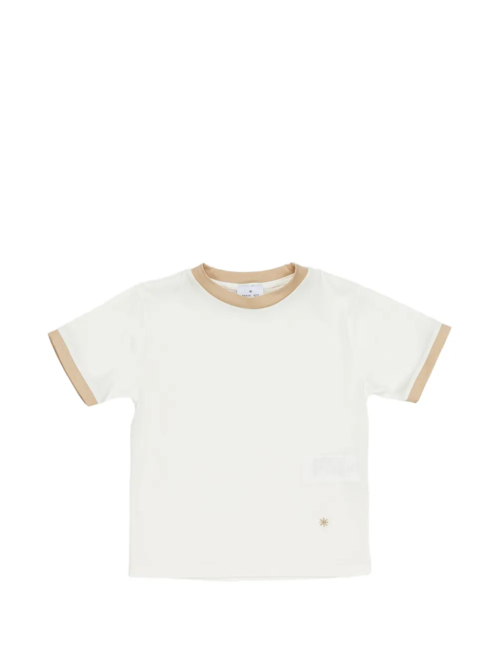 Manuel Ritz Kids trim-detail T-shirt - Toni neutri