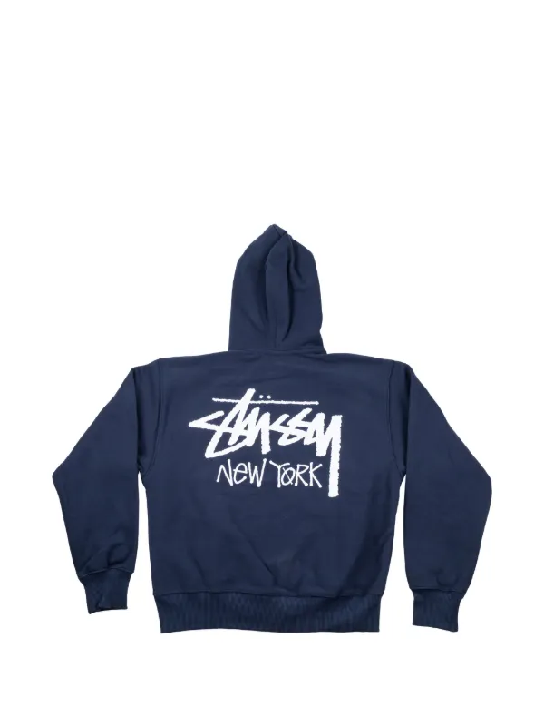 Stüssy Zip Hoodie | Blue | FARFETCH SG