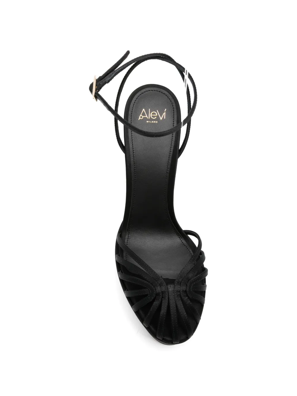 Alevì Eva sandalen met plateauzool en bandjes Zwart