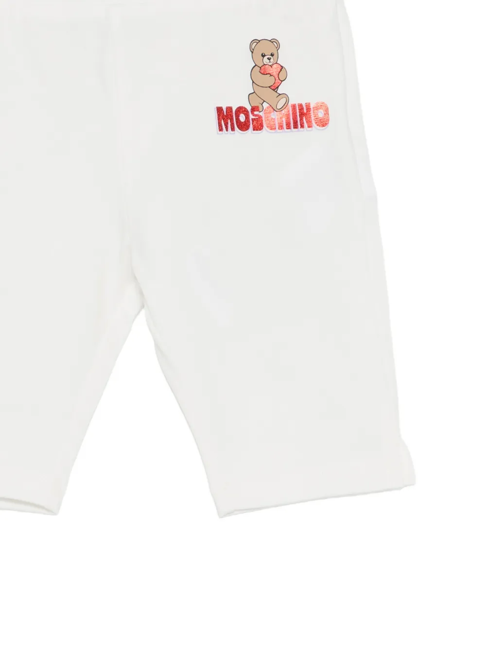 Moschino Kids Legging met logo Wit