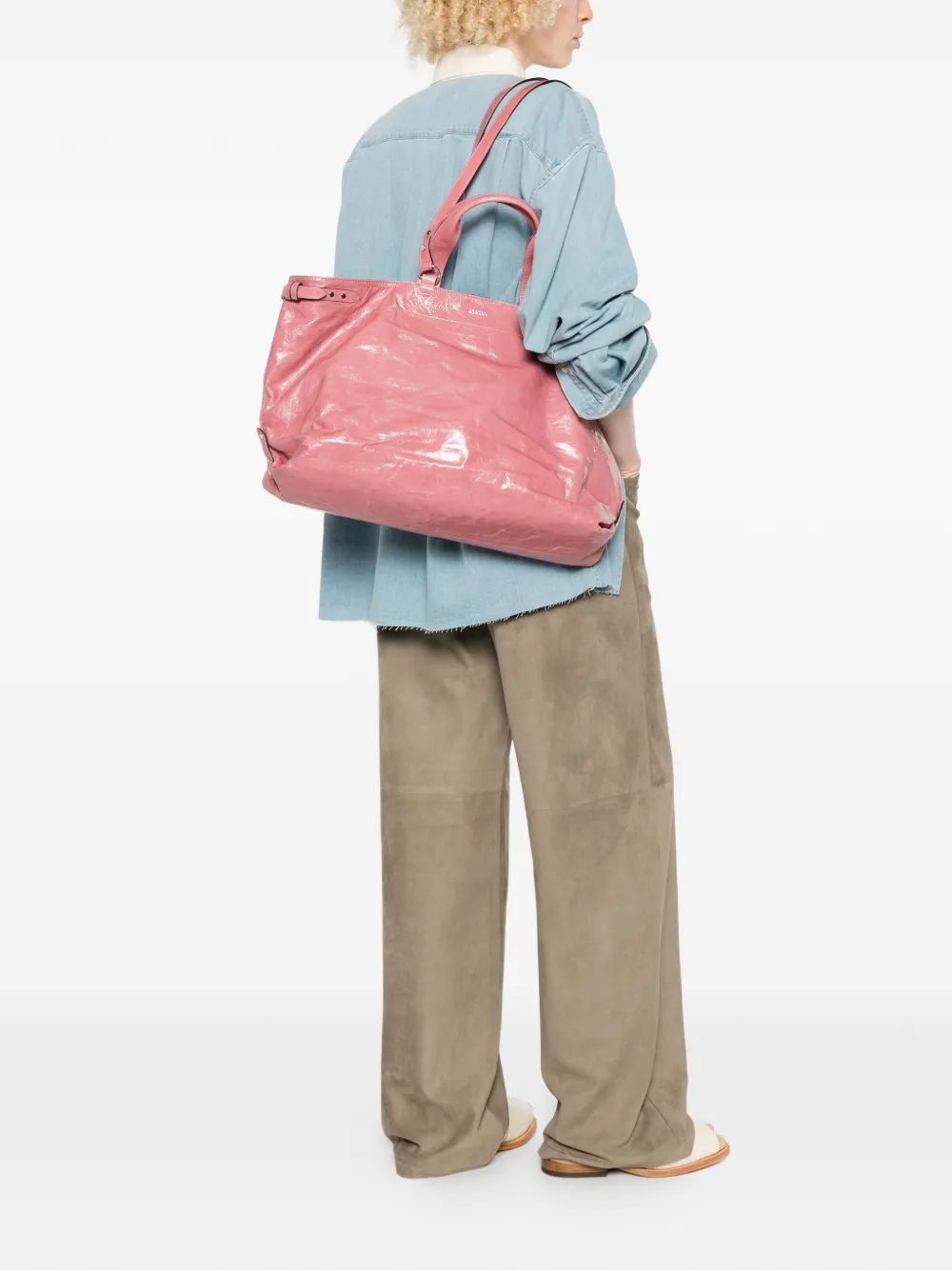 ISABEL MARANT Winna shopper met studs Roze