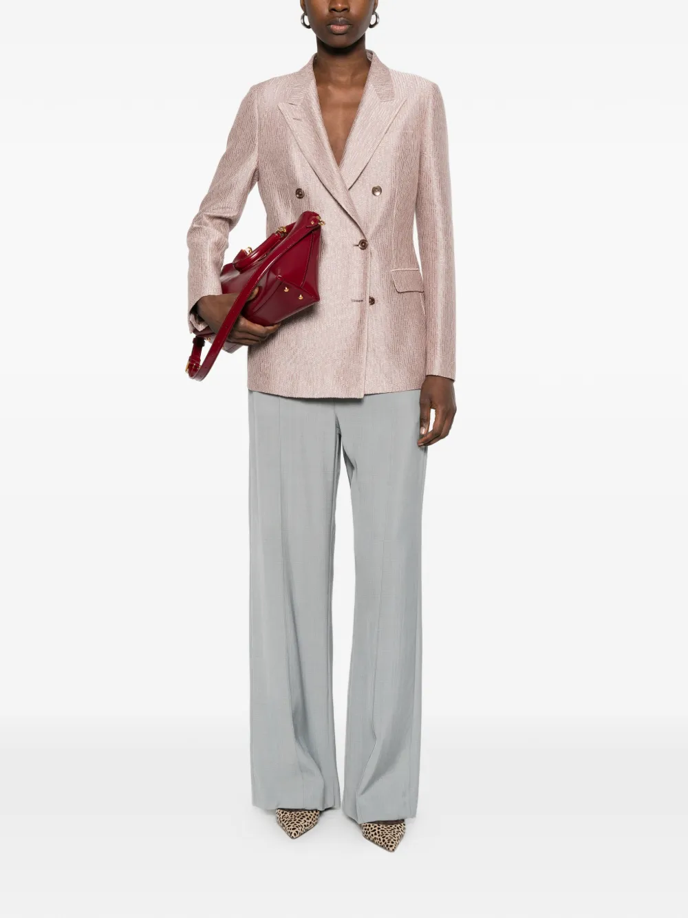 Tagliatore Blazer met dubbele rij knopen Roze