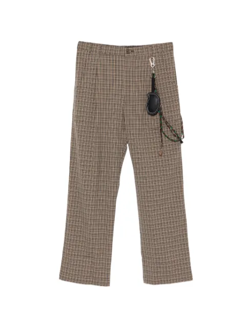 Song For The Mute checked-pattern trousers