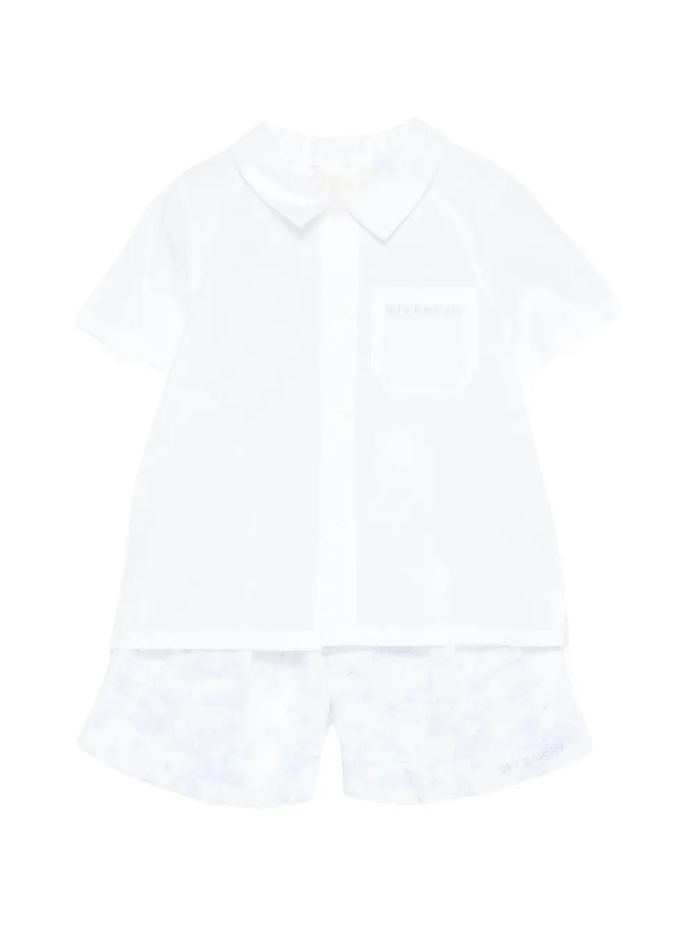 Givenchy Kids logo-pocket shorts set (set of two) - Bianco