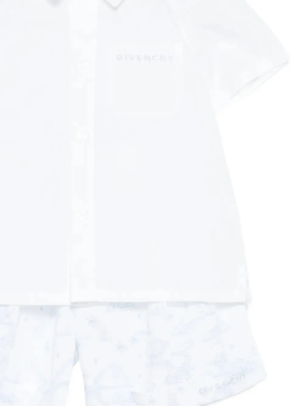  Givenchy Kids Set De Bermudas Con Bolsillo Del Logo - Blanco 