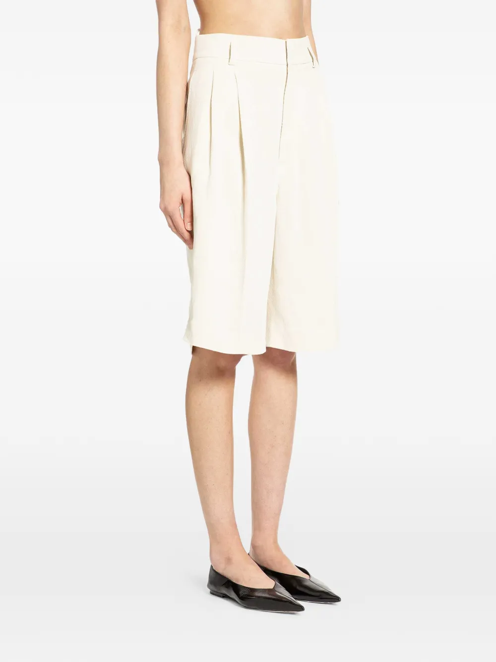  Petar Petrov Pleated Tailored Shorts - Neutrals 