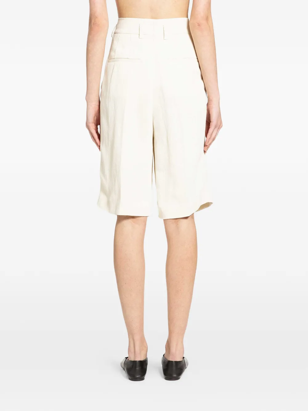  Petar Petrov Pleated Tailored Shorts - Neutrals 