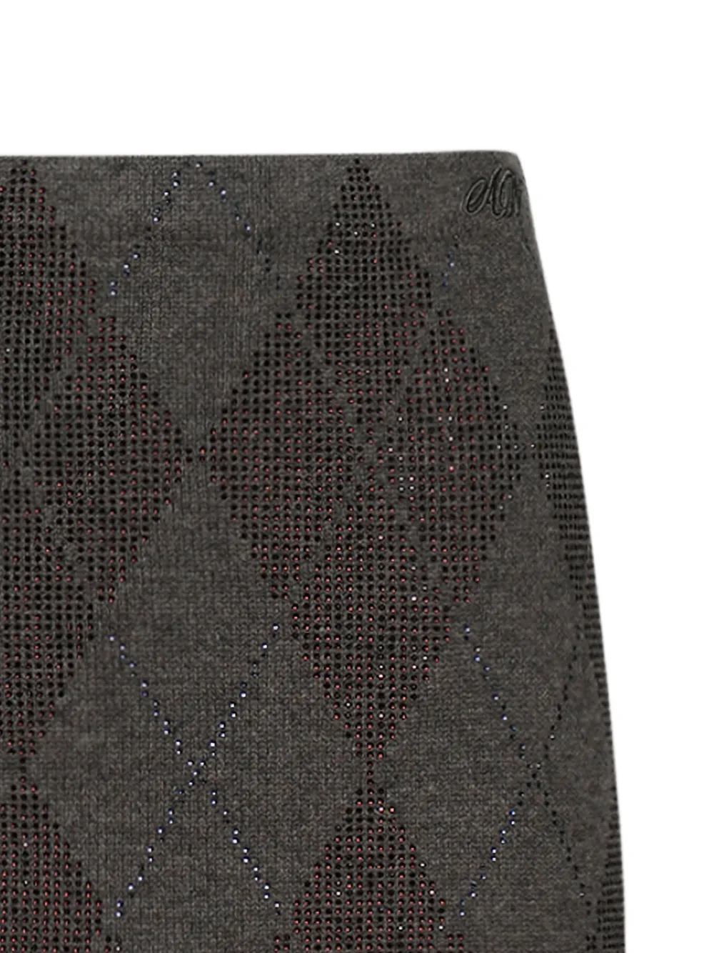  Alexander Wang Crystal Hotfix Argyle Tennis Mini Skirt - Brown 