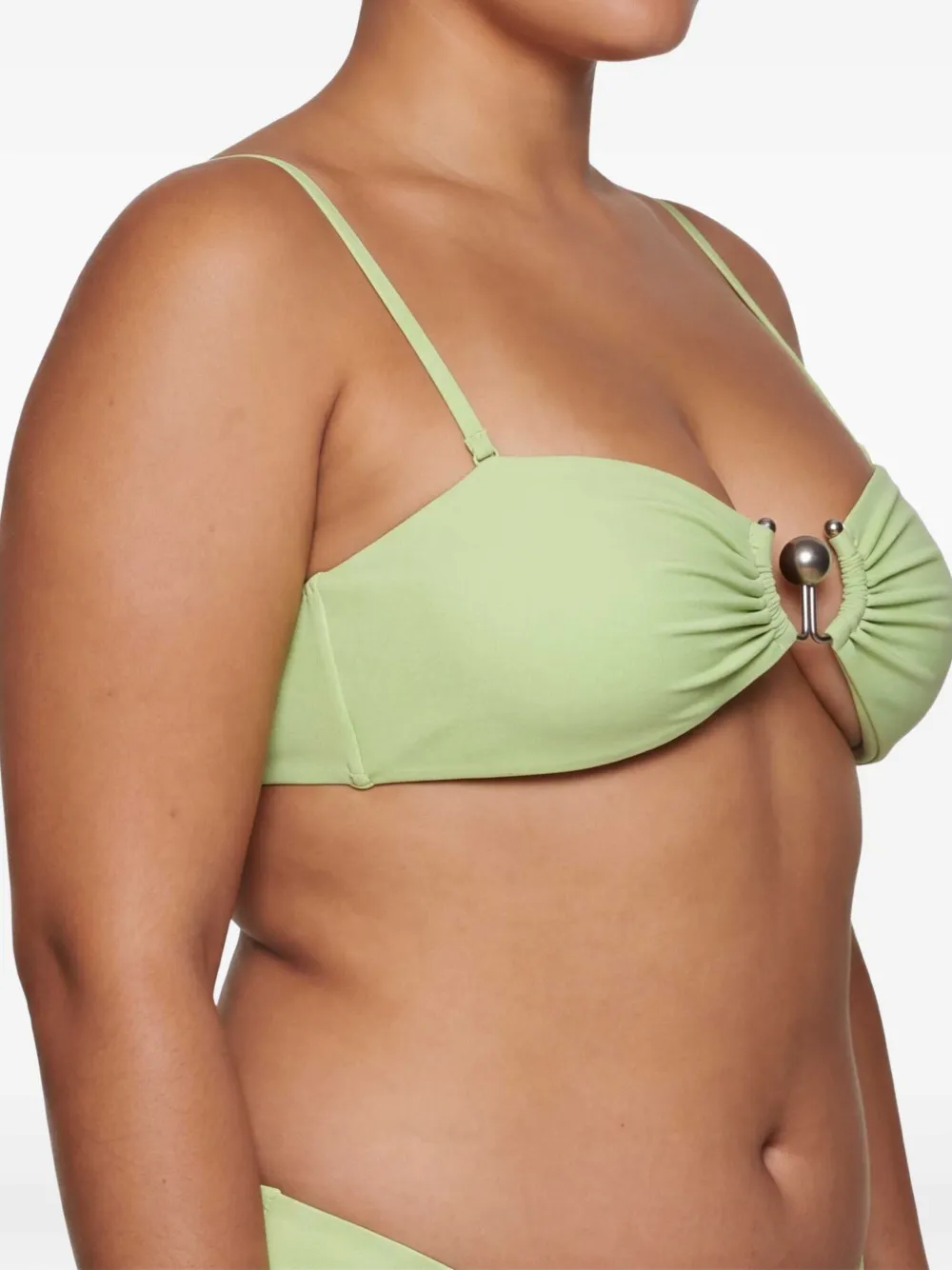 Christopher Esber Bikinitop met ruches Groen