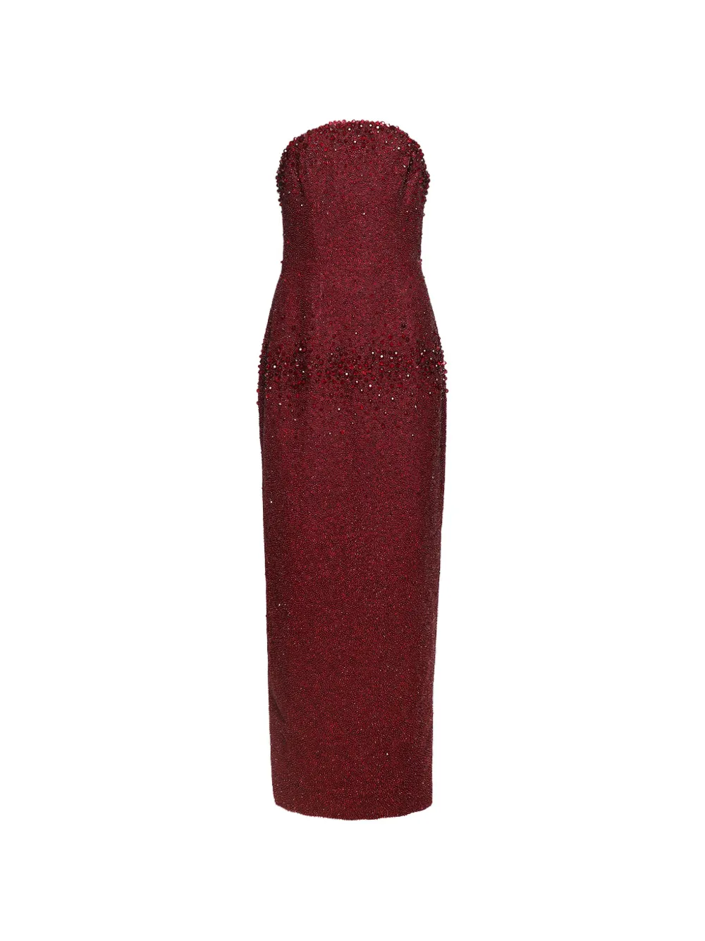 Clio Peppiatt beaded-embellishment maxi dress - Red