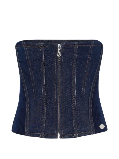 Jean Paul Gaultier top de mezclilla estilo corset