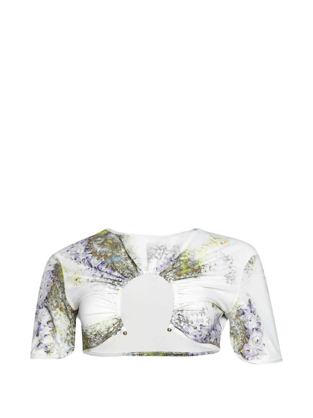 Christopher Esber print bikini top - Bianco