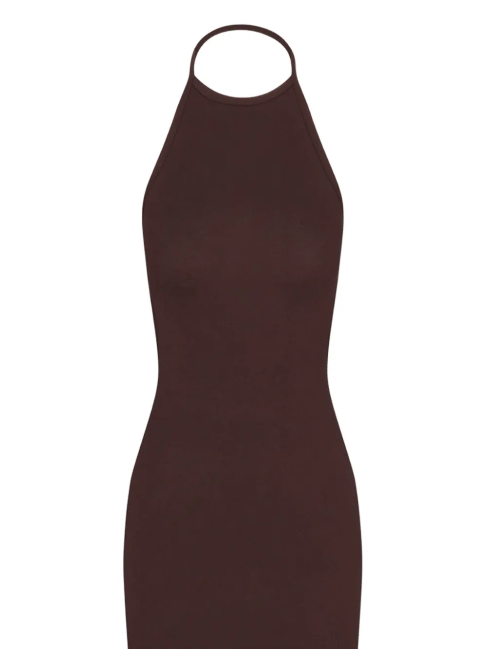 ETERNE Maxi-jurk met halternek Bruin