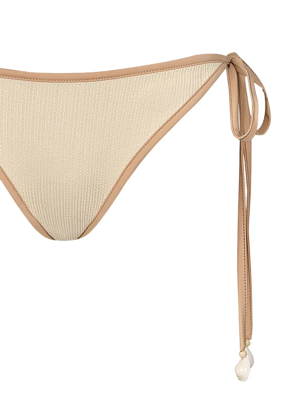 Johanna Ortiz Gekreukte bikinislip Beige