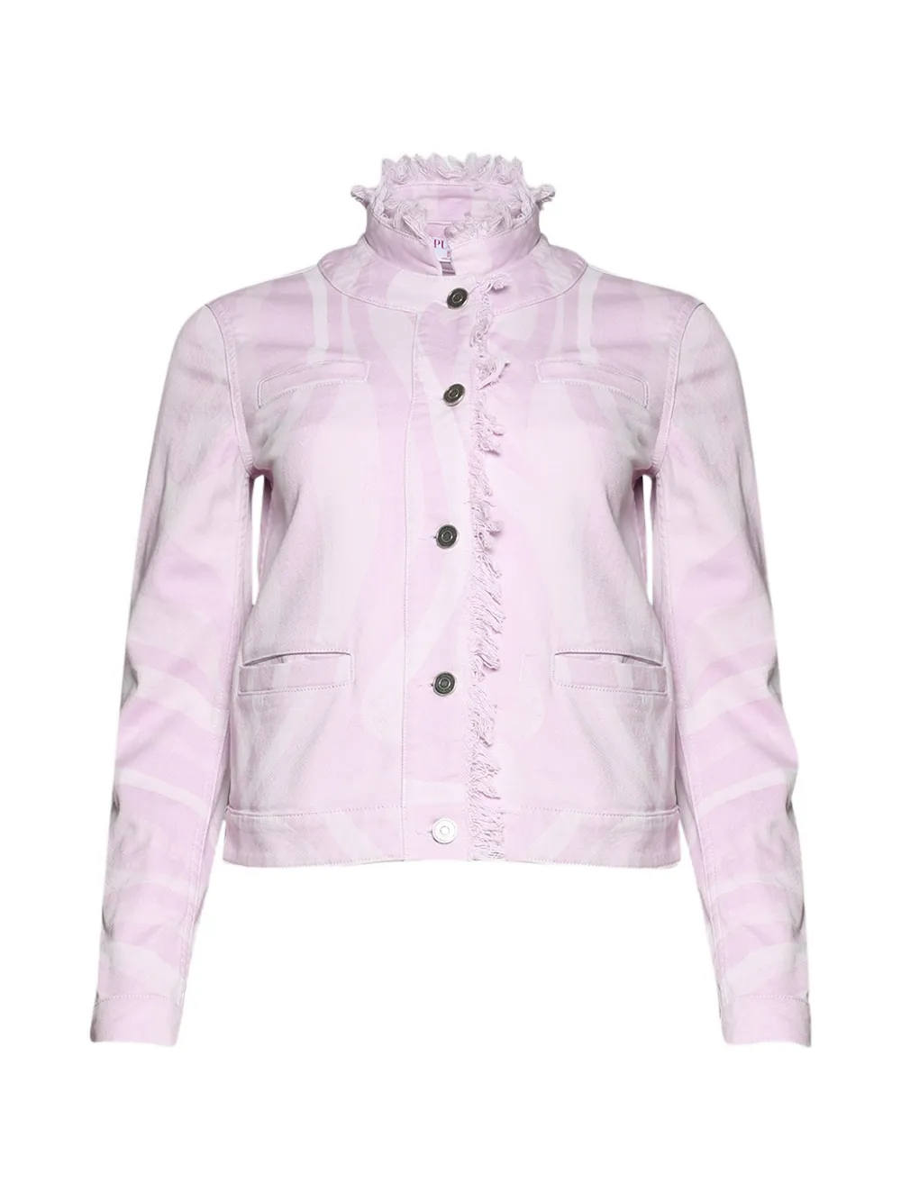 PUCCI frayed-trim printed jacket - Rosa