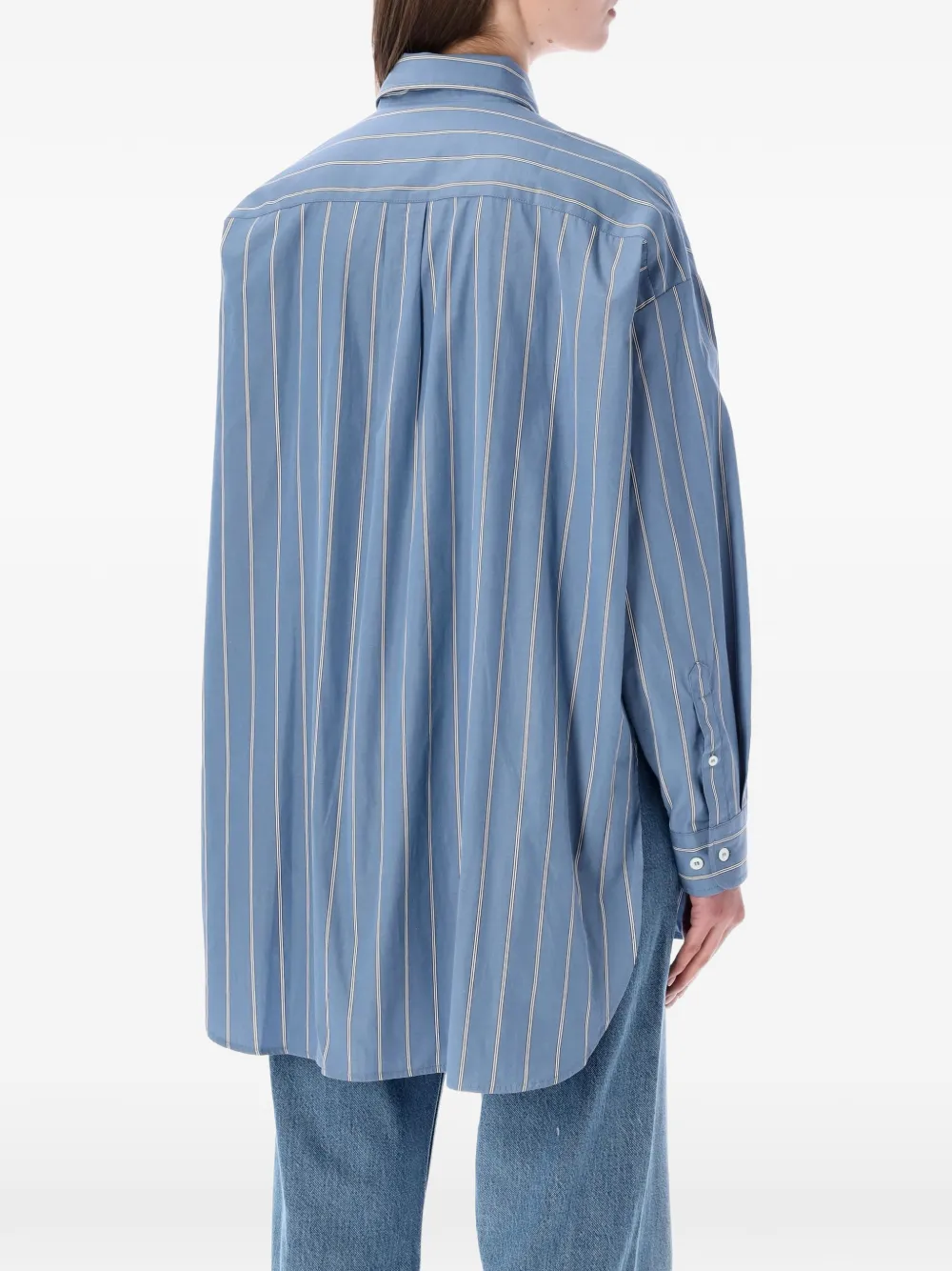  A.p.c. Striped Pocket Shirt - Blue 