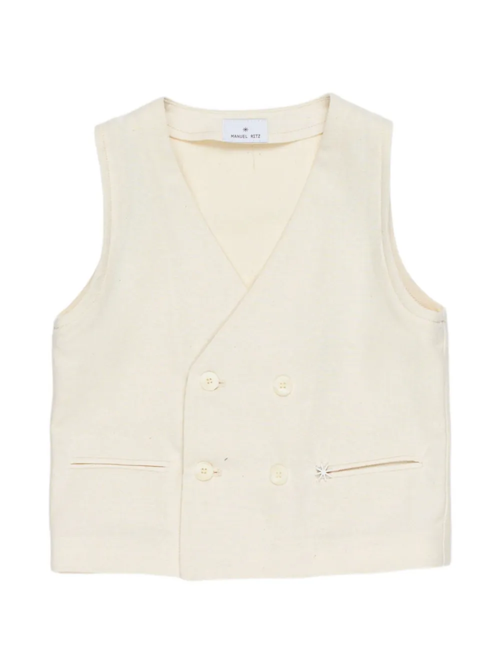 Manuel Ritz Kids double-breasted sleeveless top - Toni neutri