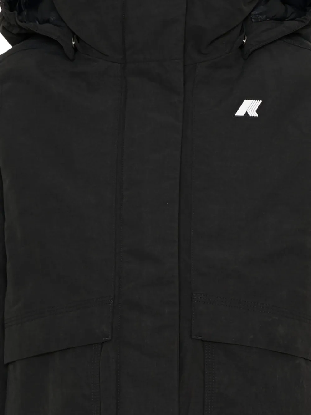  K Way Kids Kali Hooded Puffer Jacket - Black 
