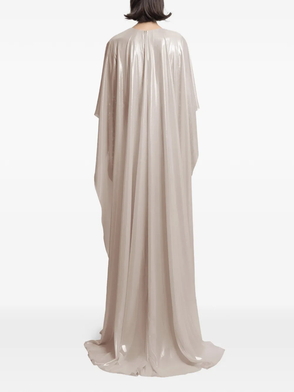 Gemy Maalouf Maxi-jurk met verfraaide mouwen Beige