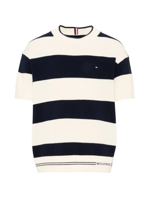 Tommy Hilfiger Junior haut rayé à manches courtes