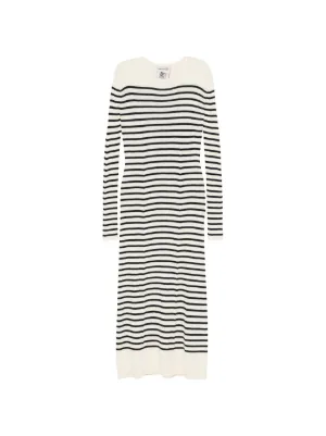 TWINSET Striped Knit Maxi Dress | Blue | FARFETCH
