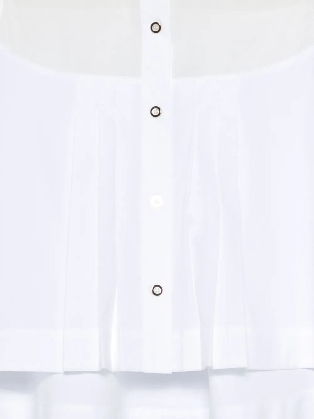 Button-Up Pleated Blouse