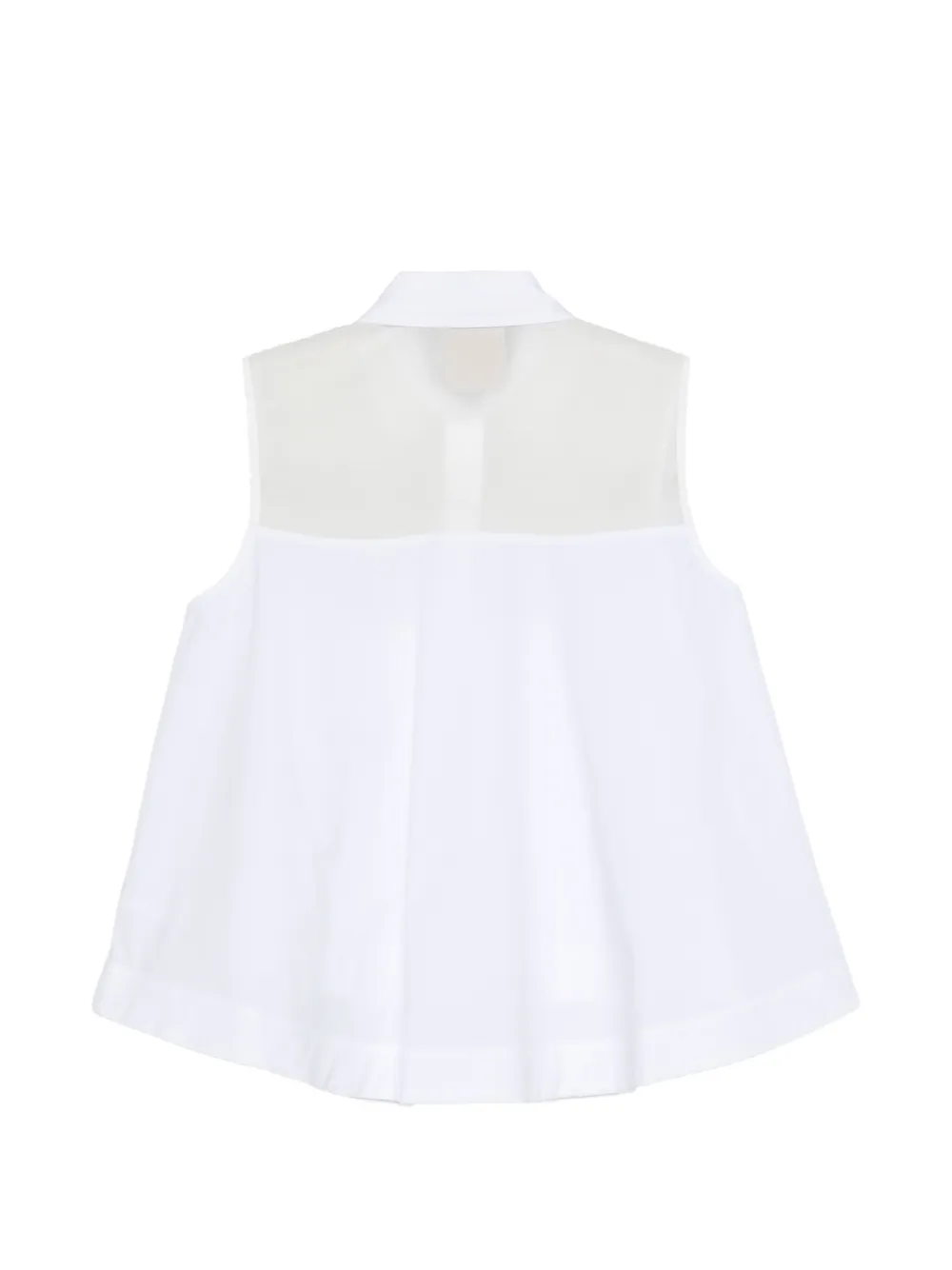 Button-Up Pleated Blouse
