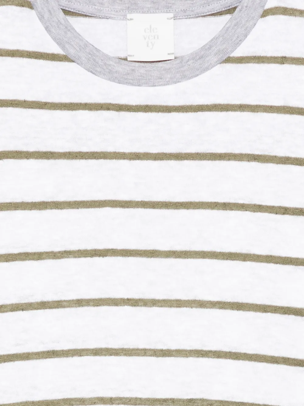  Eleventy Kids Striped T-shirt - White 
