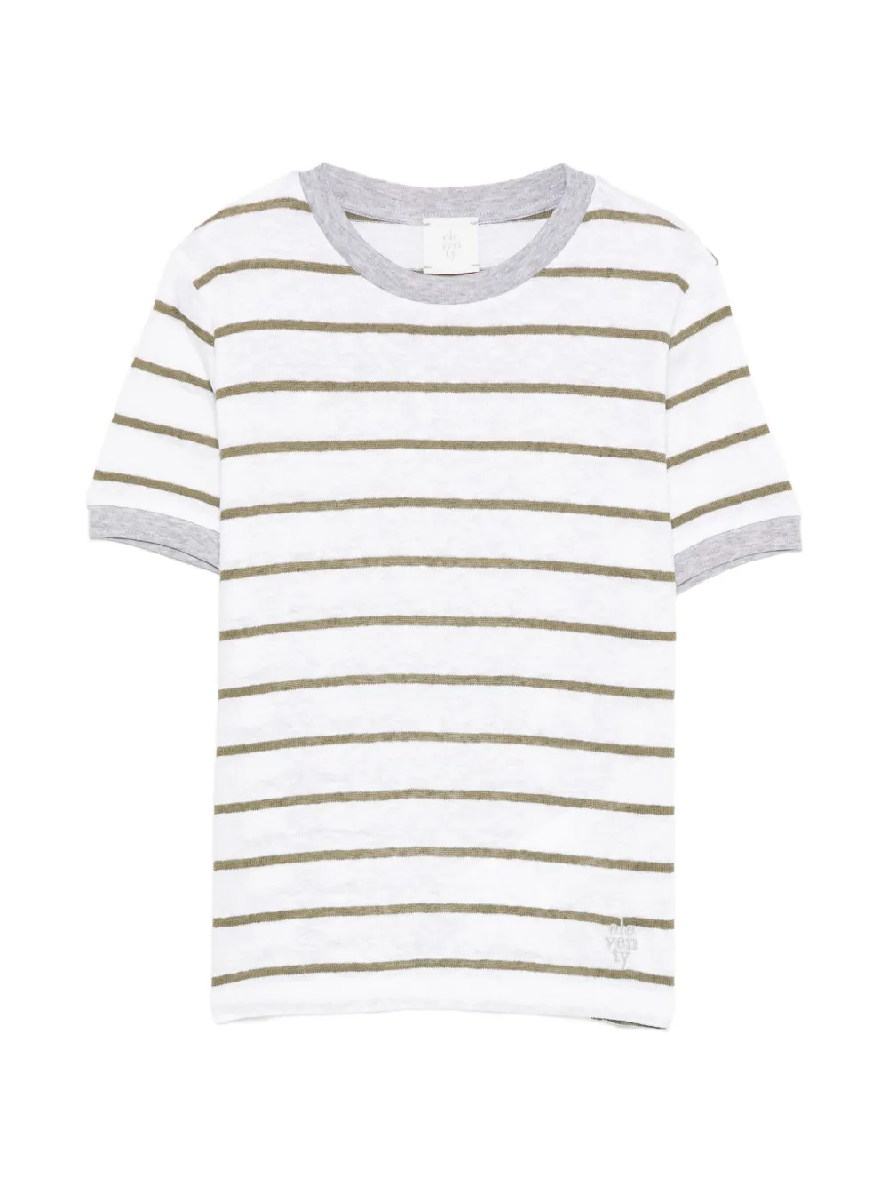 Eleventy Kids striped T-shirt - Bianco