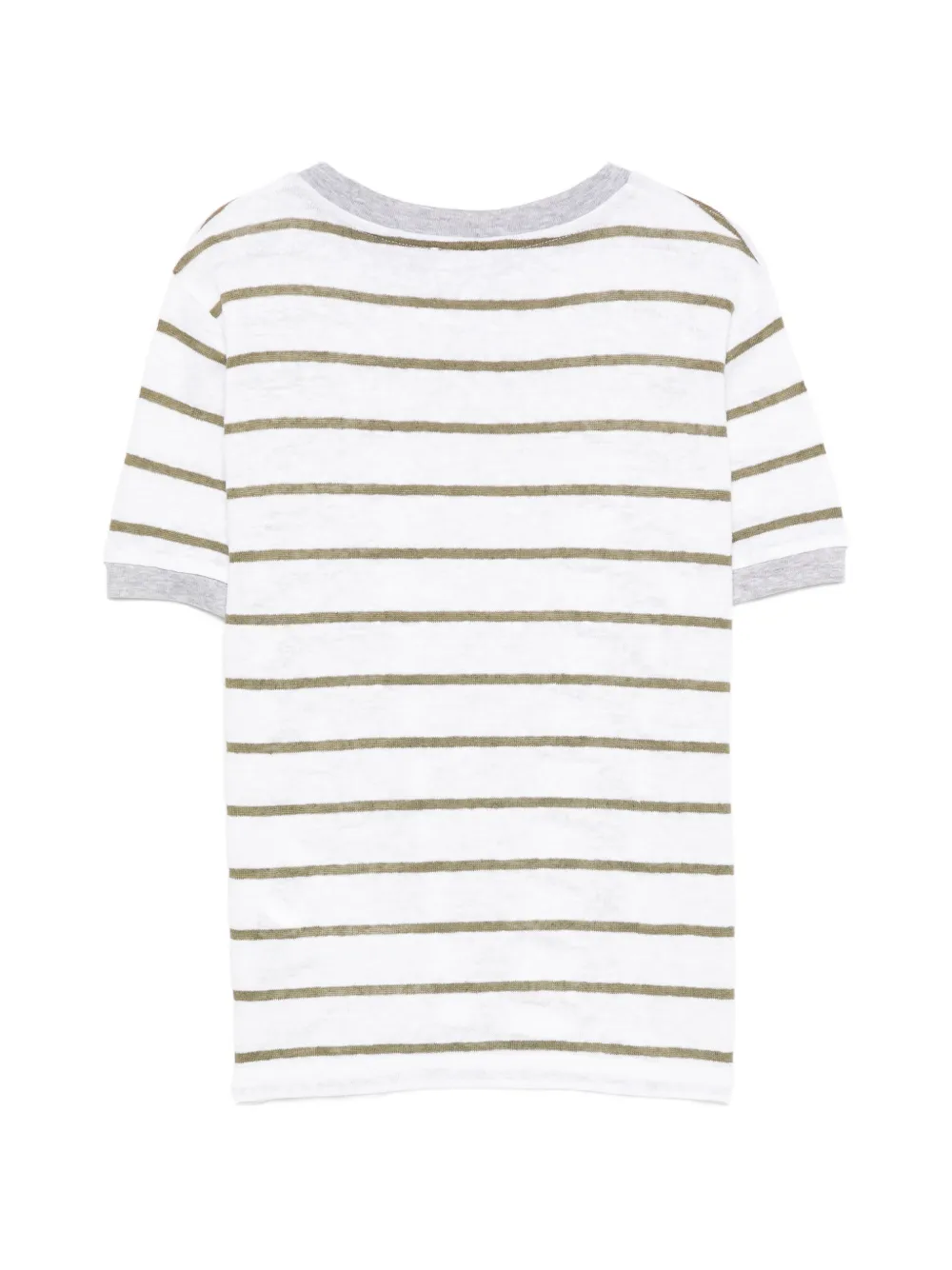  Eleventy Kids Striped T-shirt - White 