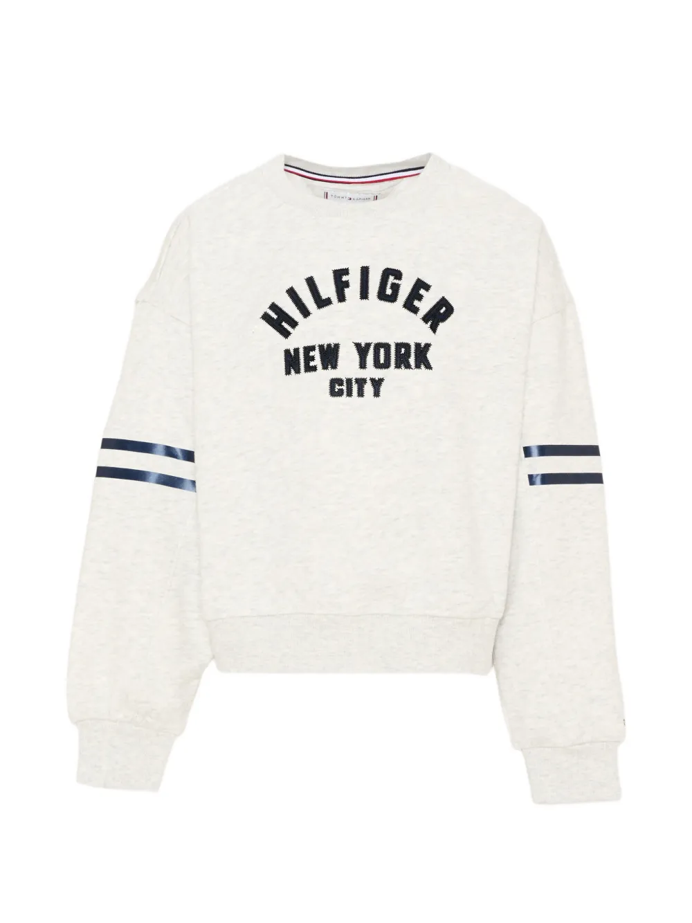 Tommy Hilfiger Junior crewneck stripe sweatshirt - Grigio