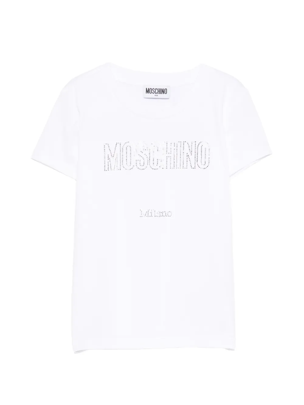 Moschino Kids rhinestone-embellished T-shirt - Bianco
