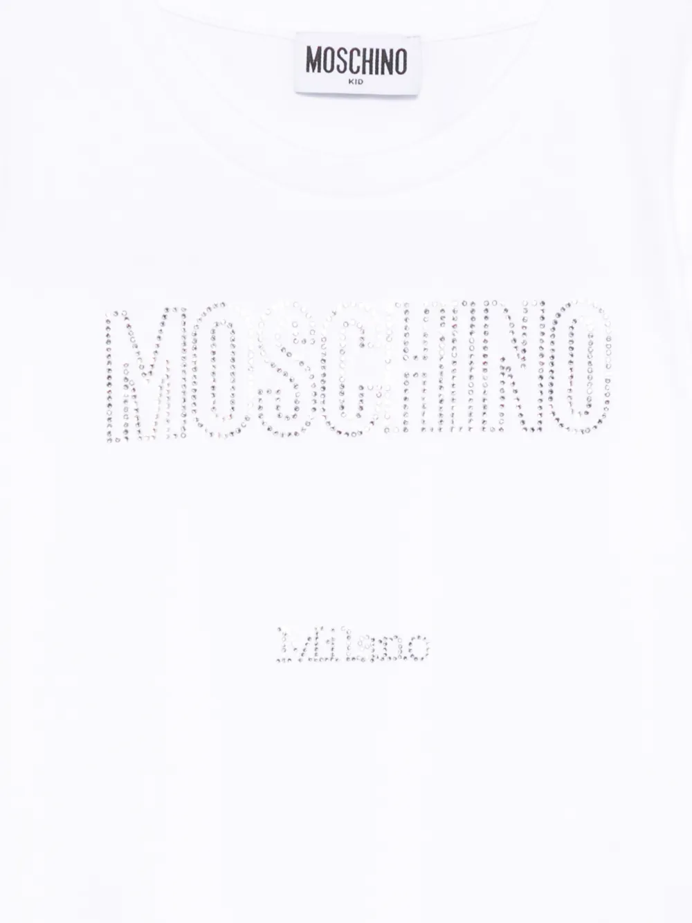 Moschino Kids T-shirt met stras Wit