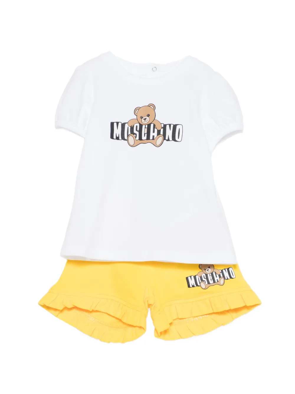 Moschino Kids ruffled-trim babywear - Weiß