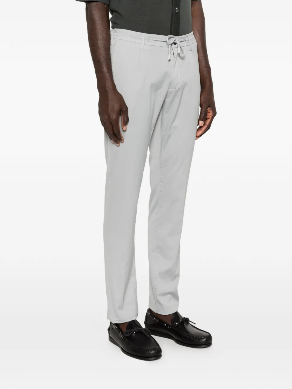 Eleventy Broek met trekkoordtaille Grijs