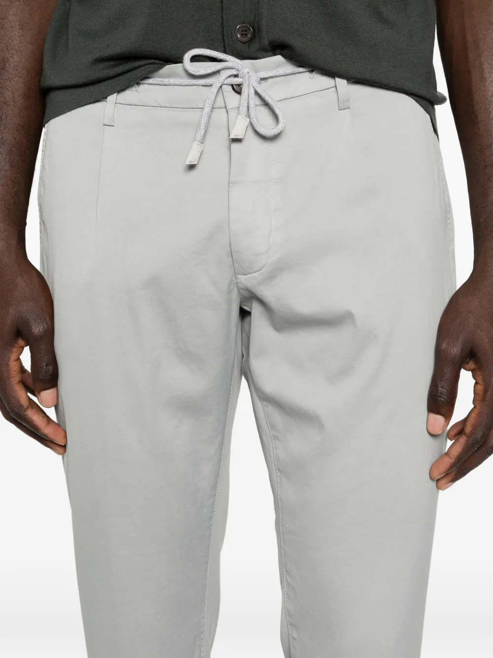 Eleventy Broek met trekkoordtaille Grijs
