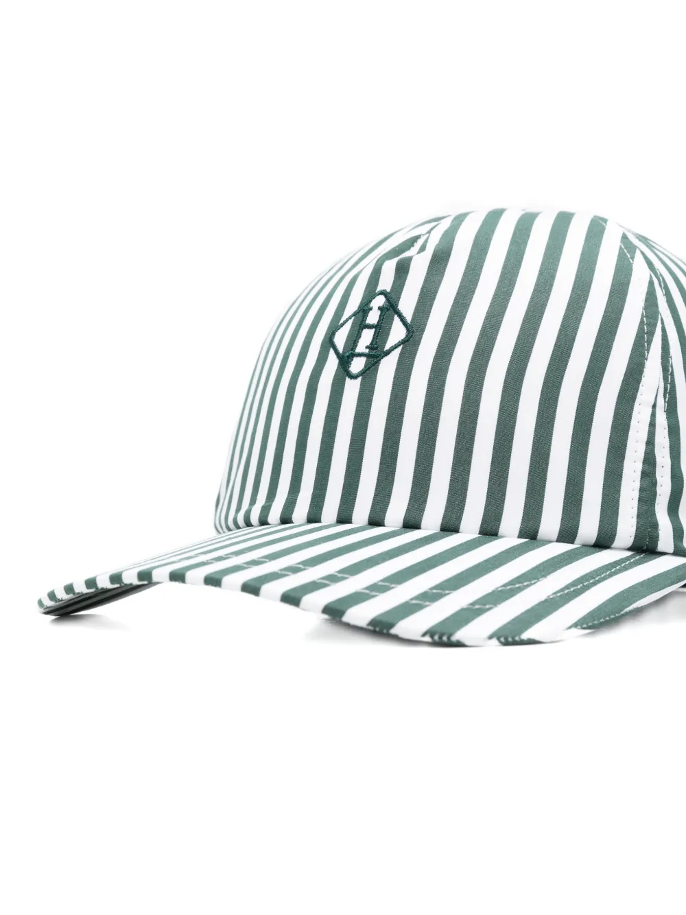  Herno Striped Cotton Hat - Green 