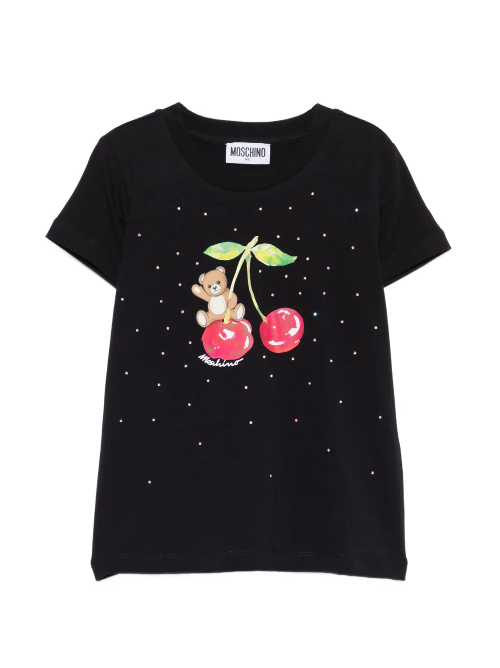 Moschino Kids crystal-embellished T-shirt - Nero