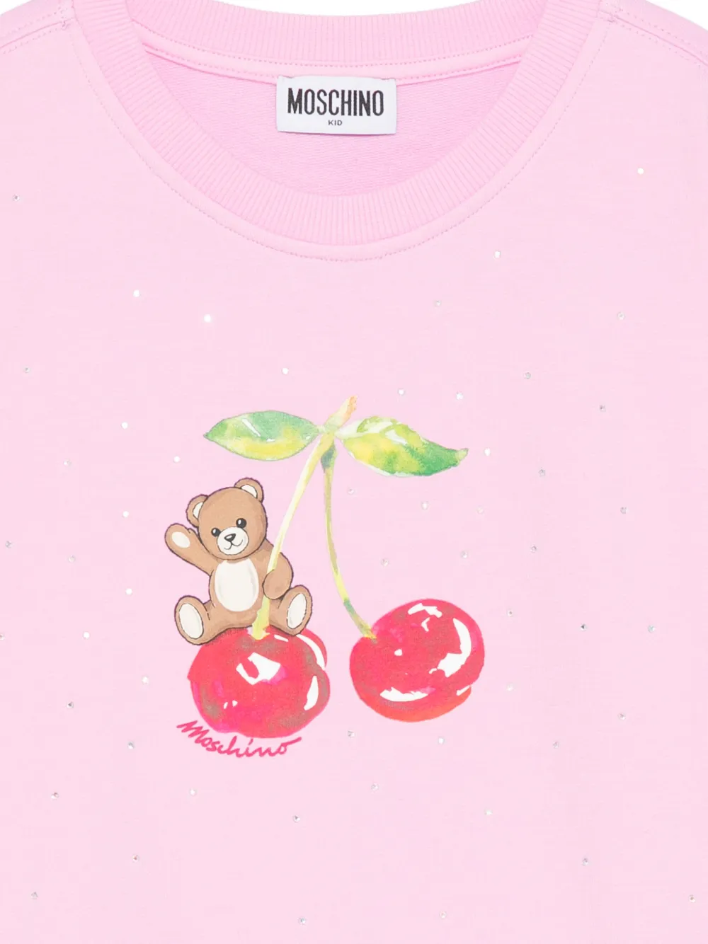 Moschino Kids Sweater met kersenprint Roze