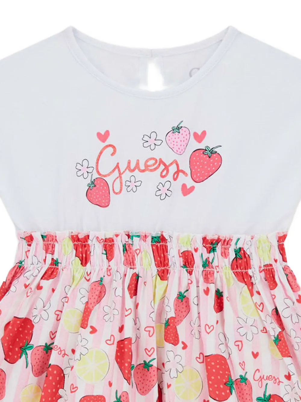 guess kids Jurk met aardbeiprint Roze