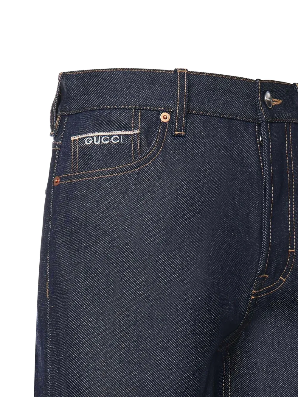 Gucci Broek met toelopende pijpen Blauw